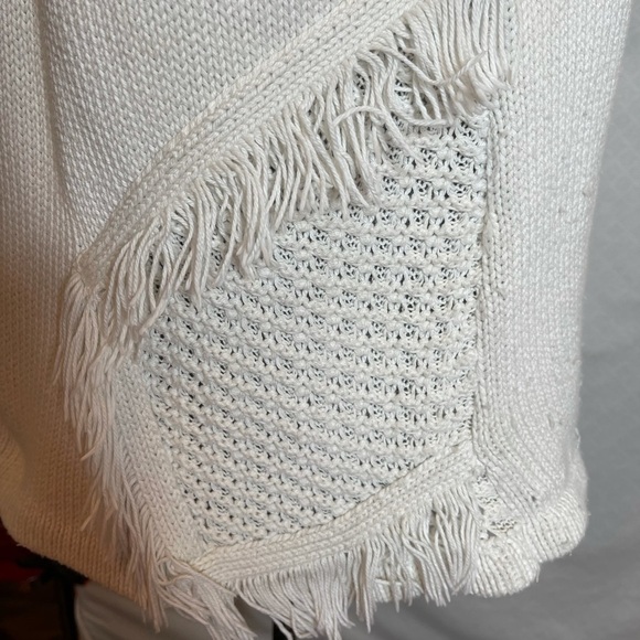 Anthropologie Postmark White Pacific Fringed Tank / Sweater Size Large - Picture 8 of 12